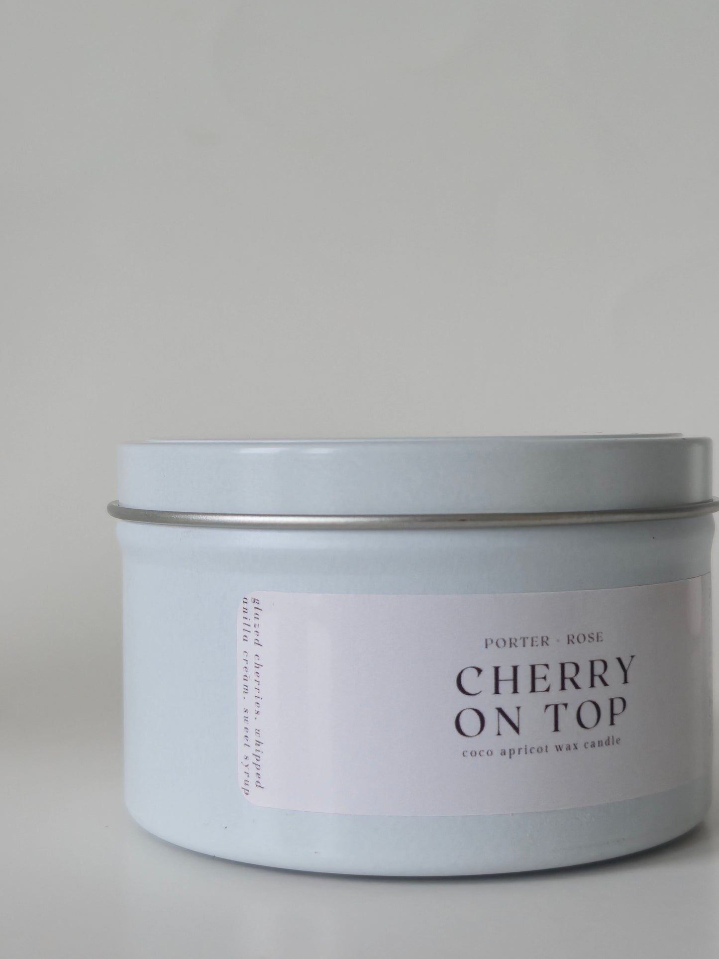 Glazed Cherry, whipped vanilla cream, sweet syrup scented candle