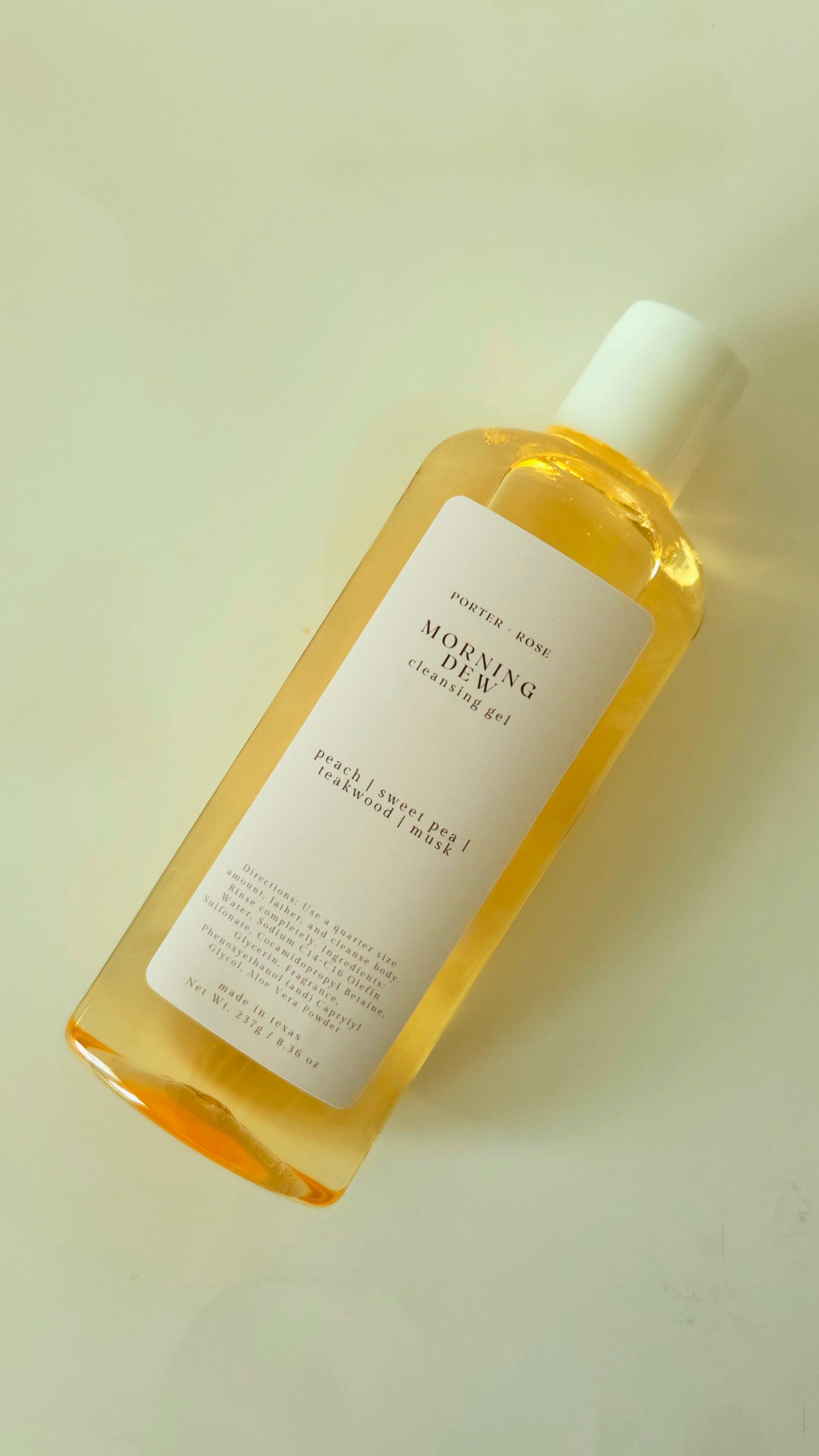 Morning Dew Cleansing Gel on flat lay photography