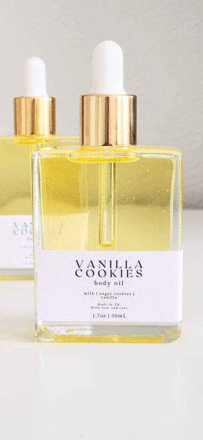 Vanilla Cookies body oil for dry skin - porter + rose