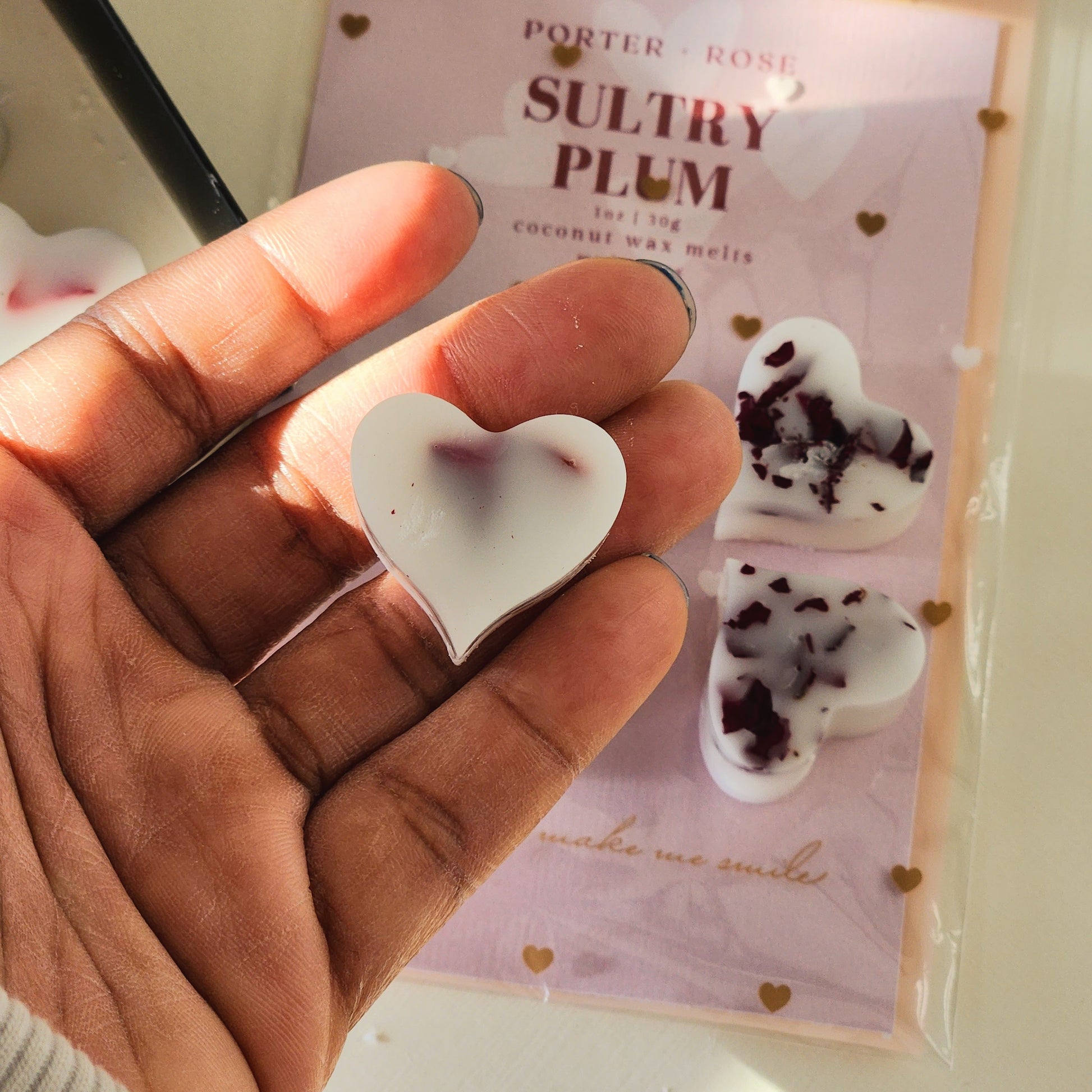 Sultry Plum Heart Shaped Wax Melts - porter + rose