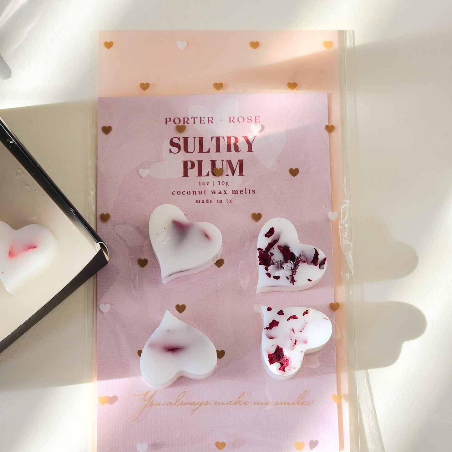 Sultry Plum Heart Shaped Wax Melts - porter + rose