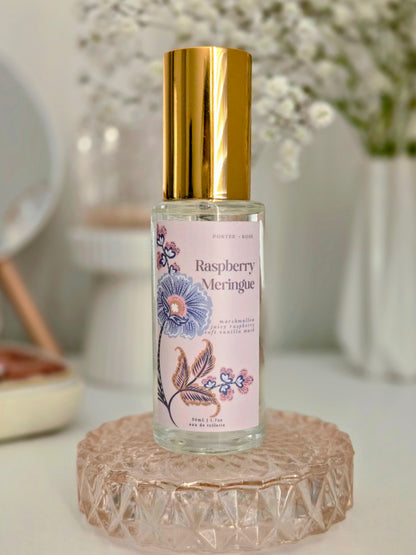 Raspberry Meringue scented body spray, eau de toilette, scented perfume for Spring, fruity perfume porter + rose