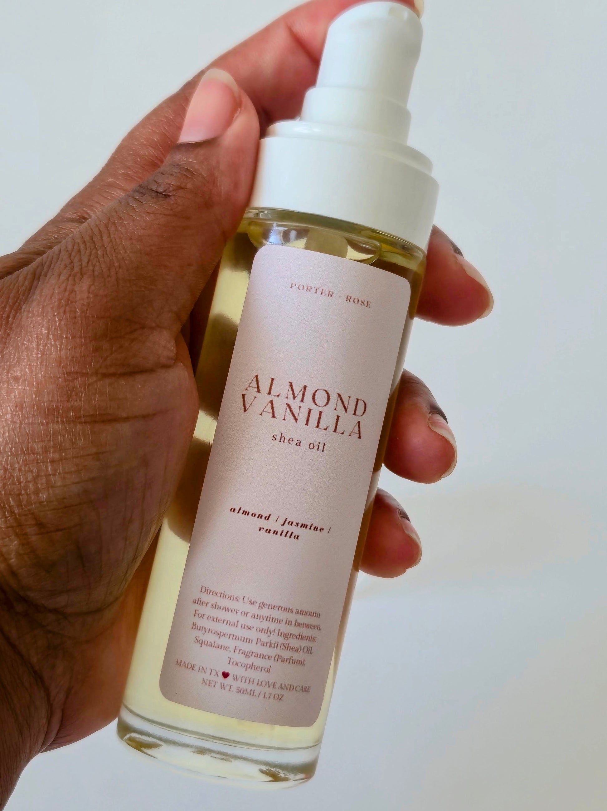 Almond Vanilla Shea Body Oil - porter + rose