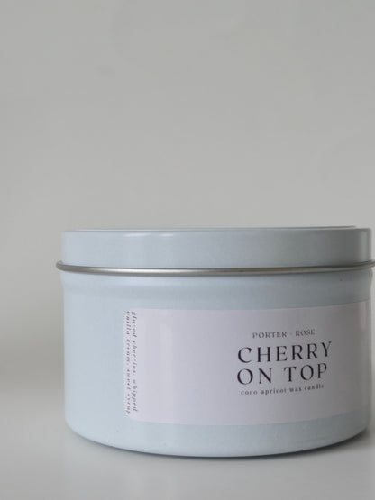 Glazed Cherry, whipped vanilla cream, sweet syrup scented candle