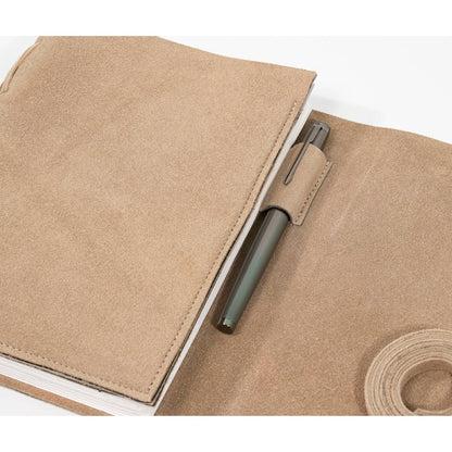 Suede Leather Bound Journal w/ Organic Cotton Paper Large - porter + rose