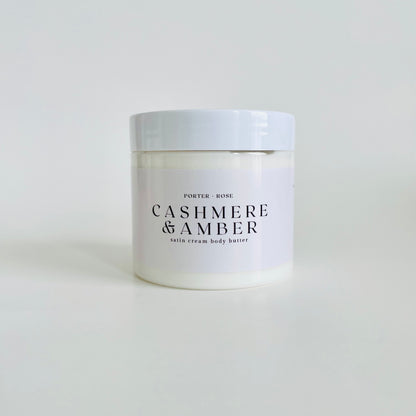 Cashmere & Amber Satin Cream Body Butter - porter + rose