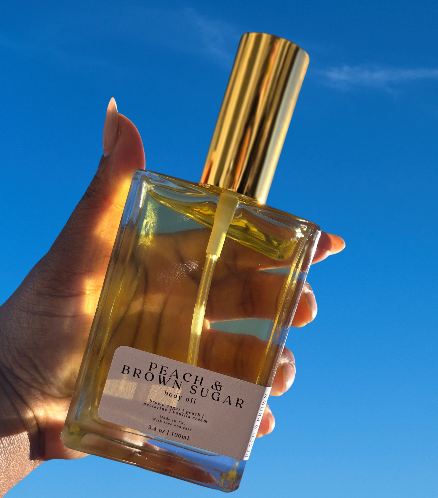 Peach & Brown Sugar Body Oil Large - porter + rose