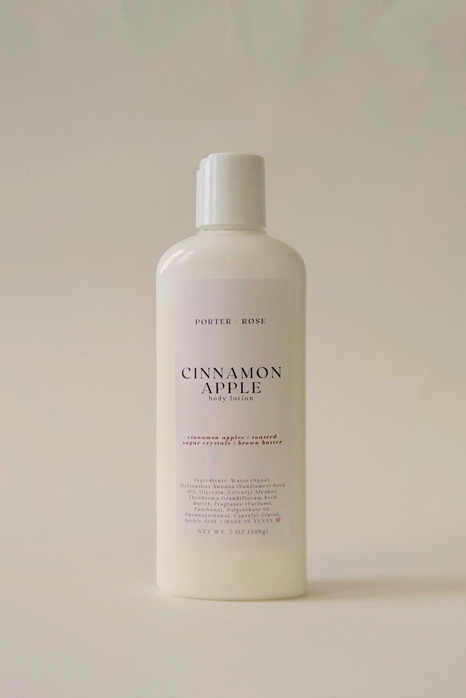 bottle of cinnamon apple body lotion