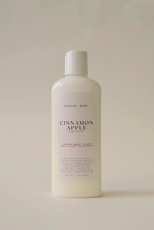 bottle of cinnamon apple body lotion