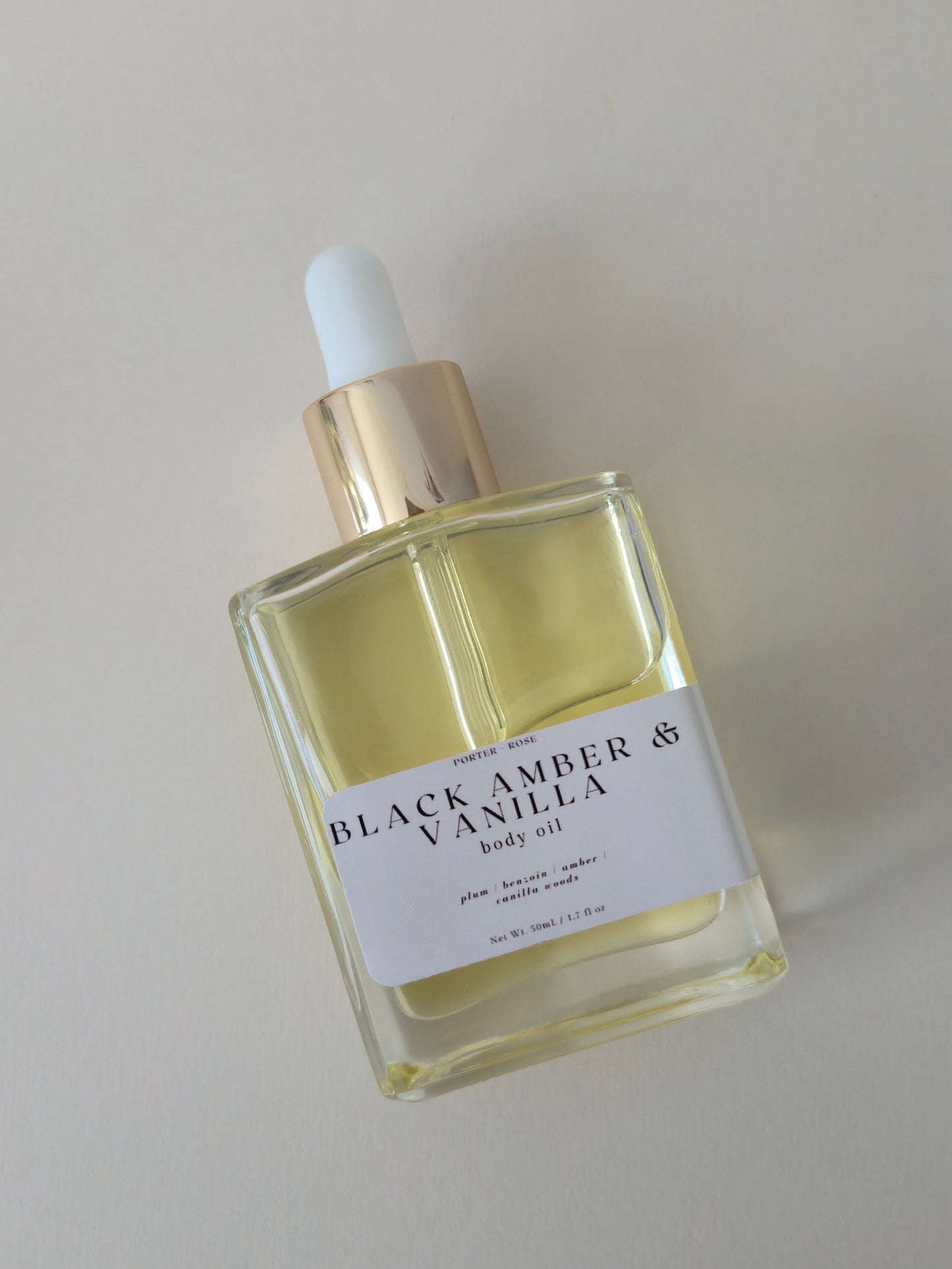 Black Amber & Vanilla Body Oil - porter + rose