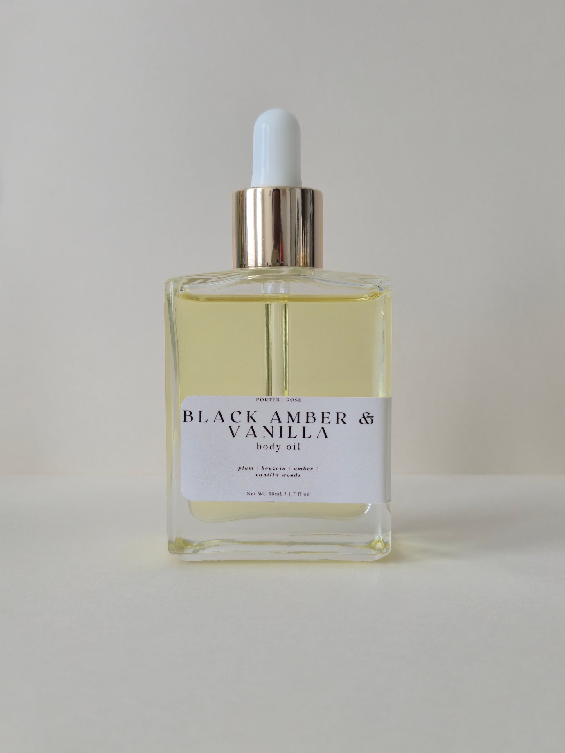 Black Amber & Vanilla Body Oil - porter + rose