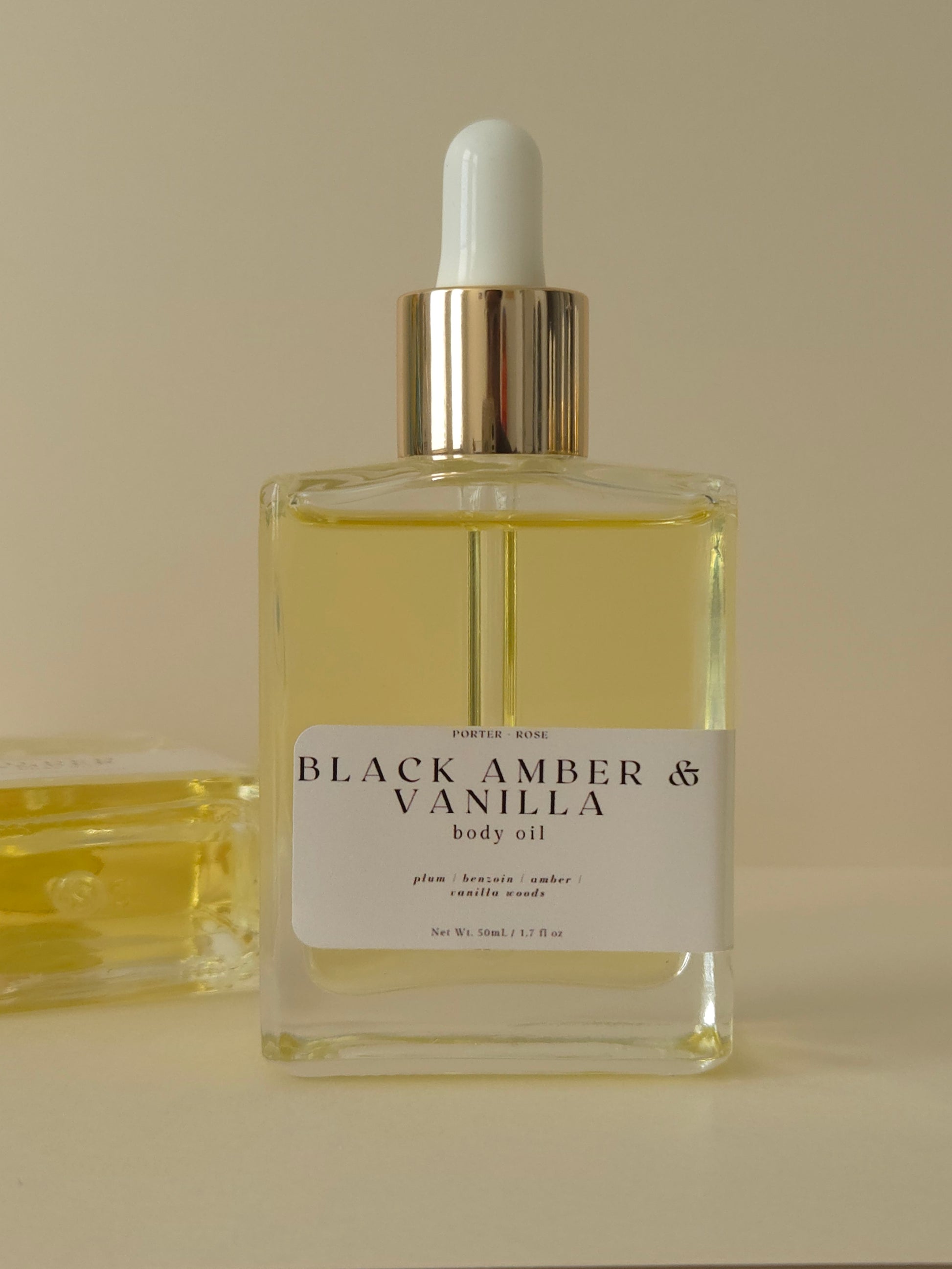 Black Amber & Vanilla Body Oil - porter + rose