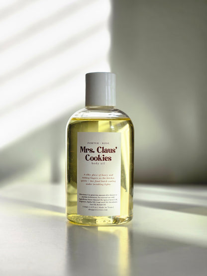 Mrs. Claus' Cookies Body Oil - porter + rose