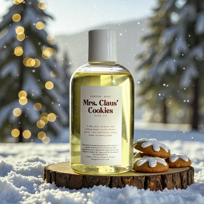 Mrs. Claus' Cookies Body Oil - porter + rose