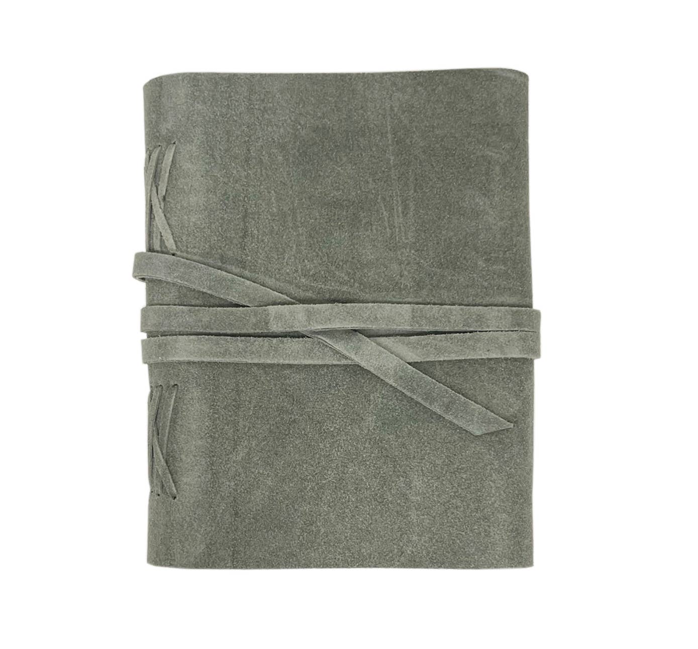 Teal Grey Suede Journal w/ Organic Cotton Paper: Large - porter + rose