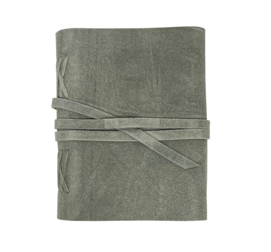 Teal Grey Suede Journal w/ Organic Cotton Paper: Large - porter + rose